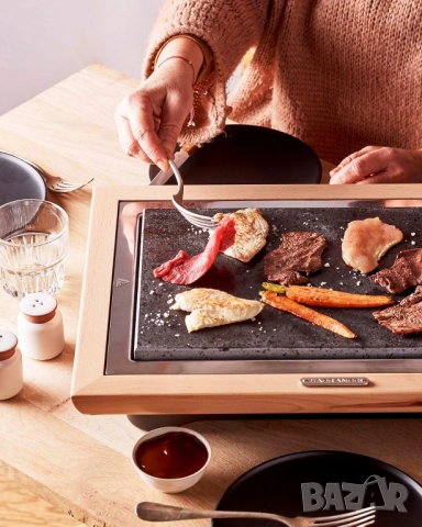 Грил/Скара с Естествен Камък, 1100W, Голяма Площ за Готвене, LAGRANGE Grill Stone Deluxe 199005!, снимка 5 - Скари - 52123373