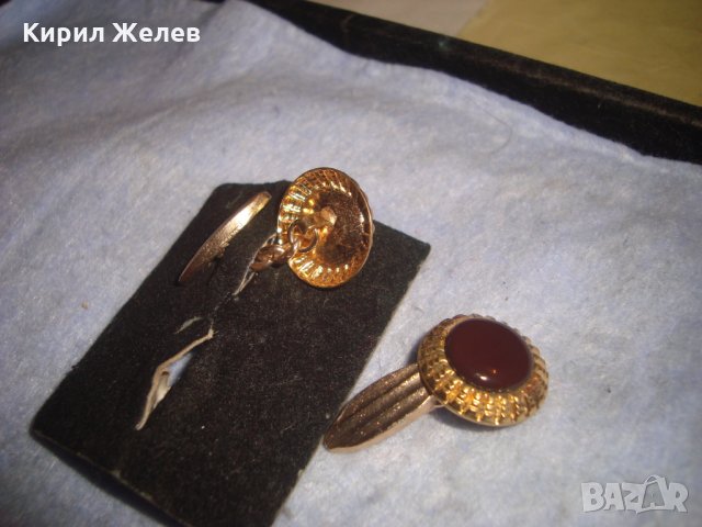 СТАРИ ПОЗЛАТЕНИ РЕТРО ВИНТИДЖ АРИСТОКРАТИЧНИ ДАМСКИ БРОНЗОВИ БУТОНЕЛИ с КАТАЛИН 14362, снимка 4 - Антикварни и старинни предмети - 35996913