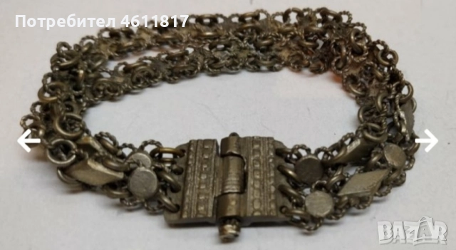 Възрожденска сребърна гривна, снимка 2 - Гривни - 52176061