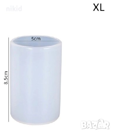 Висок малък голям цилиндър силиконов молд форма калъп за свещи восък гипс сапун смола свещ саксия, снимка 8 - Форми - 32225909