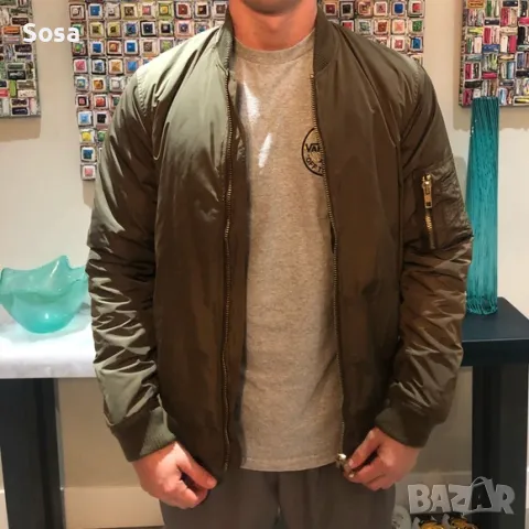 Яке / Bomber Jacket Just Junkies, цвят зелен, размер S, снимка 7 - Якета - 47832011