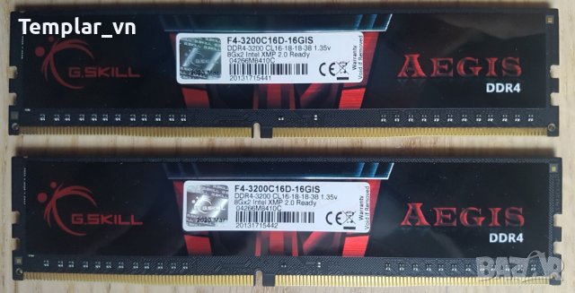 G.skill AEGIS 2x8 DDR4 3200/Micron 2x8 DDR4 2400, снимка 1 - RAM памет - 40230169