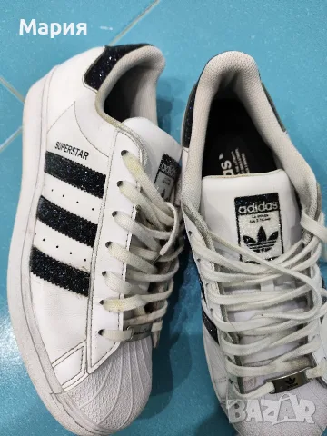 Оригинални маратонки adidas Superstar x Swarovski (модел FX7480), 40 номер, снимка 9 - Маратонки - 55801099