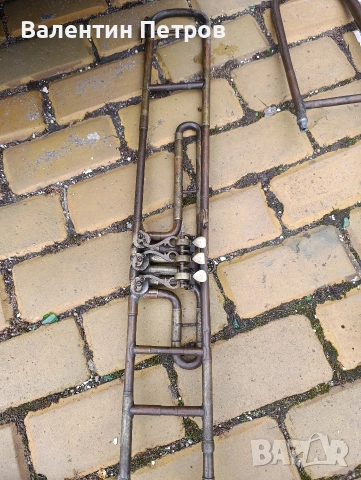 стар немски тромбон ,Joze Muller,firmen, снимка 10 - Антикварни и старинни предмети - 53141208