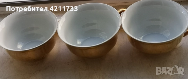 3 прекрасни чаши за кафе, чай с позлата НОВО, снимка 9 - Чаши - 52813360