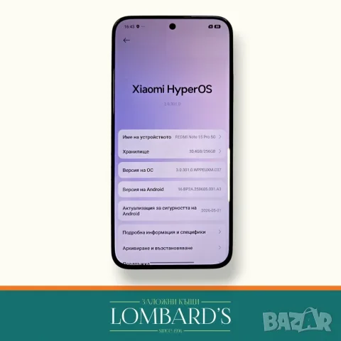 Xiaomi Redmi Note 15 Pro 5G 256GB 8RAM, N: 3168717