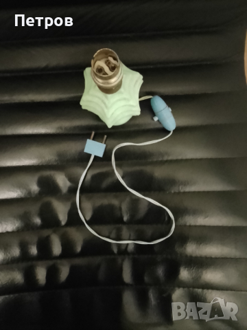 нощна лампа френска 17 см, снимка 2 - Антикварни и старинни предмети - 44623991