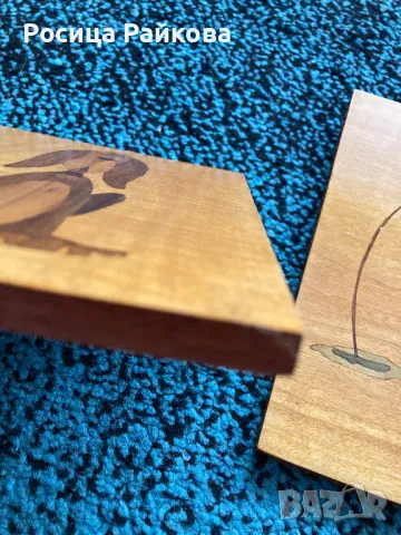 Малки дървени картини, снимка 4 - Антикварни и старинни предмети - 50274907