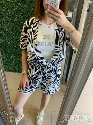 дамски комплект риза и панталонки , снимка 3 - Комплекти - 50873993