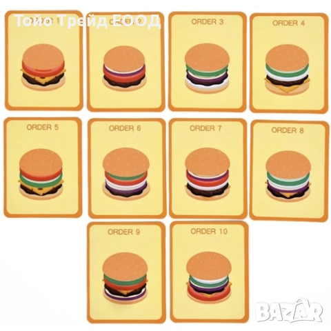 Дървен бургер/сортер, снимка 5 - Образователни игри - 52671910