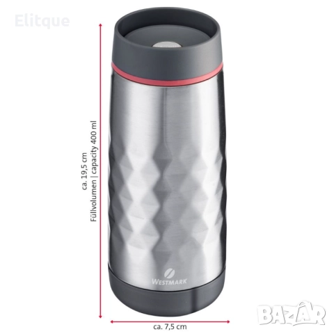 Изолирана термо чаша за пътуване Westmark Viva, 400ml, снимка 4 - Други - 52593560