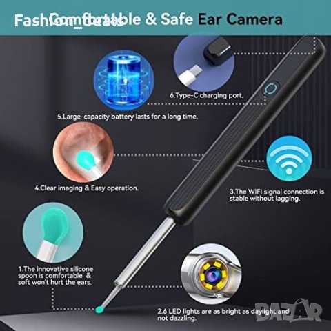 Нов Комплект за отстраняване на ушна кал/Ендоскоп за iPhone Ipad Android, снимка 8 - Други - 41588974