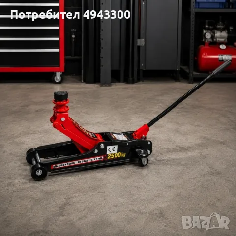 Хидравличен крик тип "Крокодил" 2.5T – 2500 кг, нисък профил, повдигане 80–359 мм, снимка 2 - Аксесоари и консумативи - 56039677