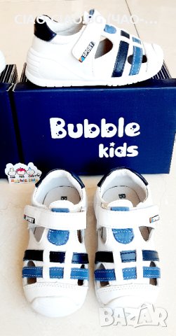 №19-№24, Бебешки сандали за момче BUBBLE KIDS в синьо и в бяло, снимка 4 - Бебешки обувки - 33146670