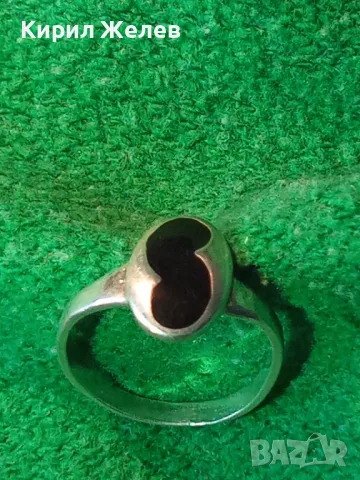СТАР ЕМАЙЛИРАН СРЕБЪРЕН ПРЪСТЕН СРЕБРО ВИСОКА ПРОБА РЪЧНА АР НУВО ИЗРАБОТКА 25853, снимка 10 - Антикварни и старинни предмети - 48986866