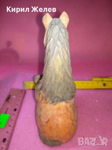 СТАРА КОЛЕКЦИОНАРСКА ДЪРВЕНА ФИГУРКА КОНЧЕ РЪЧНА ИЗРАБОТКА 42846, снимка 5 - Статуетки - 44314134