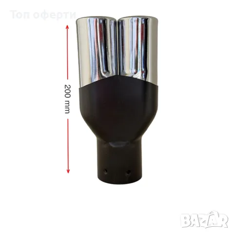 Накрайник за ауспух НТ 750 входа-57мм изхода-2х40мм, снимка 3 - Аксесоари и консумативи - 48820470