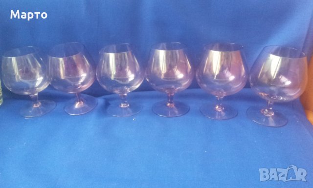 Рзкошни чаши за вино, комплект 6 бр, бледо розово-лила, снимка 4 - Чаши - 35933839