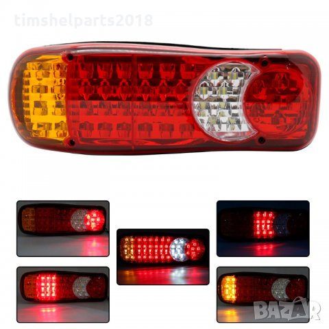 2 бр LED Лед Стопове Рибка 12-24V Бус Камион Тир Ремарке, снимка 2 - Аксесоари и консумативи - 34179327