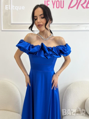 Дълги елегантни ,сатенени официални рокли , снимка 4 - Рокли - 53195610