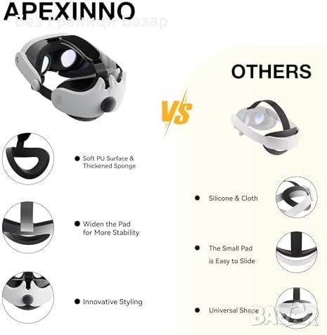 APEXINNO P3 Лента за глава - Комфорт за Meta Quest 3, снимка 6 - Друга електроника - 44211783