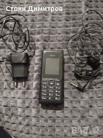Nokia 106 с оригинално зарядно, слушалки, българско меню,всички оператори 