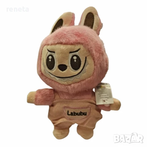 Играчка Labubu, Плюшено, Розово, 26 см, снимка 1