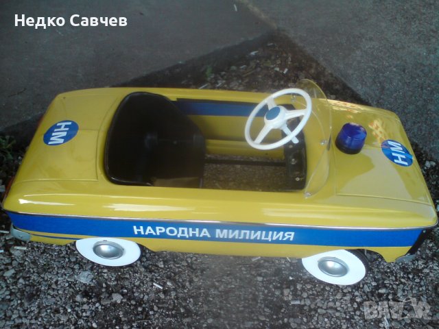 метална детска ретро кола с педали МОСКВИЧ милиция полиция, снимка 10 - Колекции - 38115717