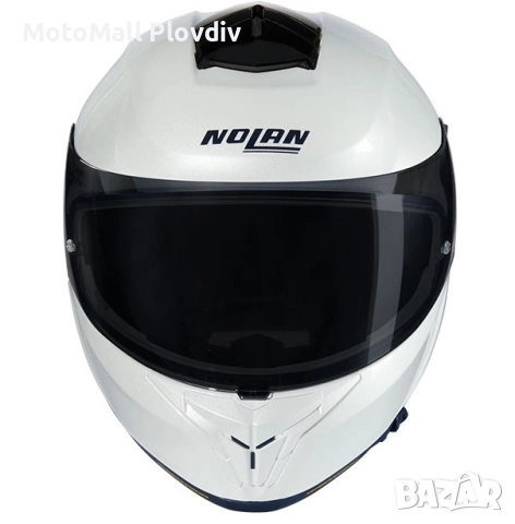 Каска Nolan N80-8 Verniciatura Speciale N-Com 344 White Black – Гланц ECE 22.06, снимка 4 - Аксесоари и консумативи - 51891226