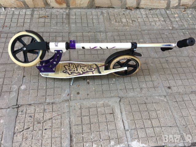 Детска алуминиева тротинетка No Rules до 100кг, снимка 2 - Скейтборд, ховърборд, уейвборд - 40955504
