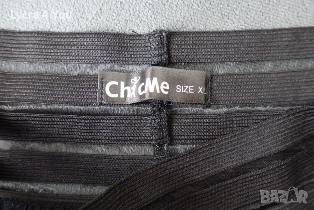 ChIcMe L/XL страхотен тънък черен клин с широк колан с прозиращи елементи, снимка 5 - Клинове - 41534524