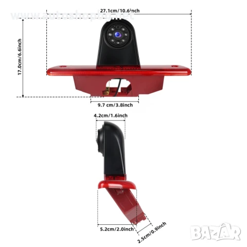 Citroen Jumpy 2007-2016 / Peugeot Expert 2007-2016 / Toyota Proace 2007-2016 задна камера