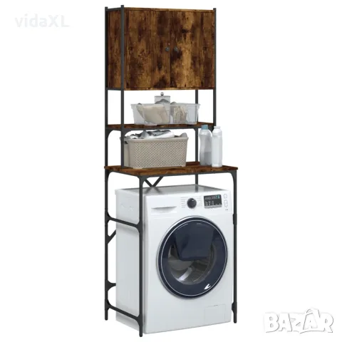 vidaXL Шкаф за пералня, опушен дъб, 68x48,5x194 см, снимка 5 - Шкафове - 56148226