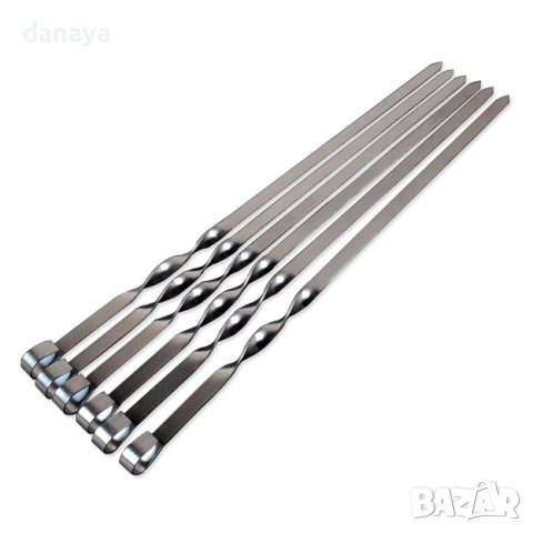 4021 Метални плоски шишове за барбекю шишове за скара , снимка 3 - Аксесоари за кухня - 42301848