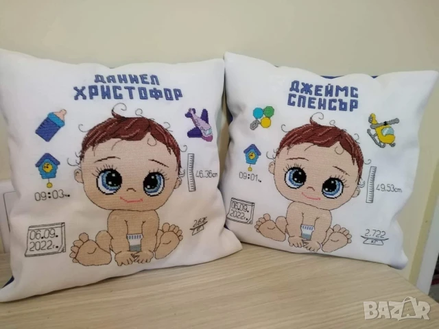 ръчно бродирана възглавница 