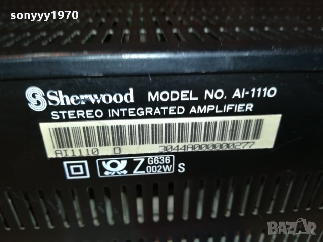 sherwood al-1110 ampli-внос germany-усилвател за ремонт 2810211631, снимка 6 - Ресийвъри, усилватели, смесителни пултове - 34613496