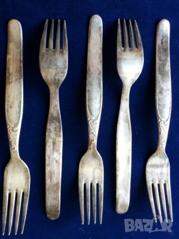 Solingen / Солинген оригинални посребрени прибори : 6 ножа и 5 вилици, тежки, солидни, снимка 3 - Други ценни предмети - 33821086