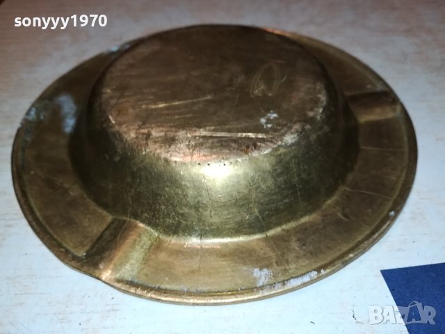 ПЕПЕЛНИК МАСИВЕН МЕД МЕСИНГ ВНОС ГЕРМАНИЯ 2806230742, снимка 7 - Колекции - 41377999