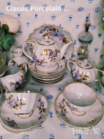 РЯДЪК! СЕРВИЗ „ЛИЛИЯ“ – ЛФЗ (СССР, 1989–1992 Г.), снимка 7 - Сервизи - 51837730