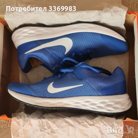 Маратонки за бягане Nike Revolution 6 Nn (Gs) DD1096 411 Син, снимка 6 - Маратонки - 52121454
