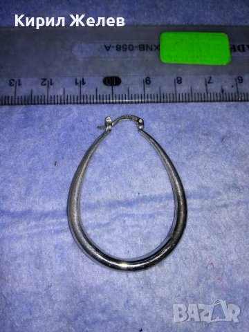 ПОСРЕБРЕНА ВИНТИДЖ АРТ ОБЕЦА от БЛАГОРОДНА НЕРЪЖДАЕМА СТОМАНА с ПЕЧАТ 925 / 25964, снимка 9 - Обеци - 40921127