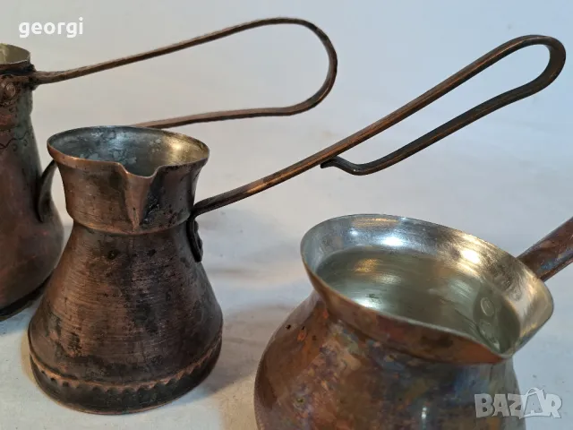 стари бакърени джезвета за турско кафе    16/3, снимка 3 - Антикварни и старинни предмети - 48977457