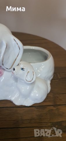 Порцеланова кашпа с кученца, снимка 6 - Други стоки за дома - 42704509