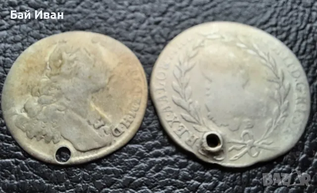 Стара сребърна монета/и 12 кройцера Бавария и 20 кройцера Австрия, снимка 3 - Нумизматика и бонистика - 48753680