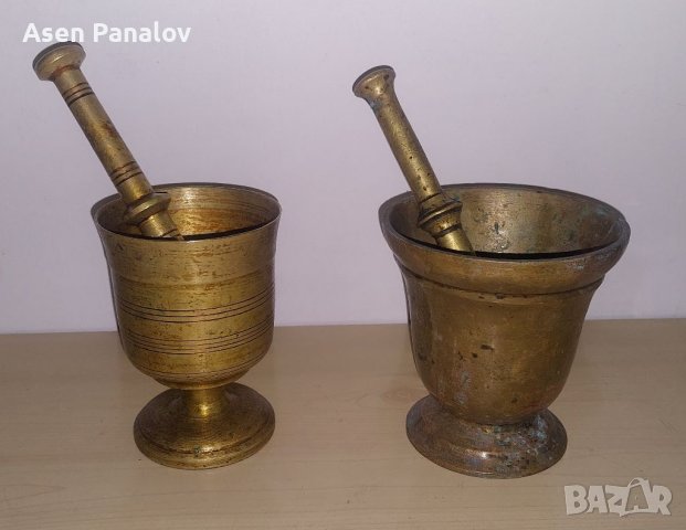 Месингово Хаванче 2 бр, снимка 1 - Антикварни и старинни предмети - 40174948