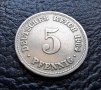 Стара монета 5 пфенига 1904 г.буква  А - Германия  - рядка,топ цена !, снимка 2