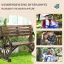 Градинска пейка Outsunny, дизайн на колело на каруца, снимка 8