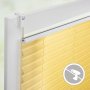 Плисирана щора Klemmfix, без дупки, скоби Жълта, 60 см x 210 см, снимка 3