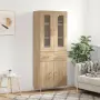 vidaXL Висок шкаф, дъб сонома, 69,5x34x180 см, инженерно дърво, снимка 2