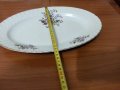 Стар български порцелан плато елипса поднос, снимка 2